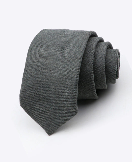 Cravate Gris n°2 Homme en Effet Velours «Simon»