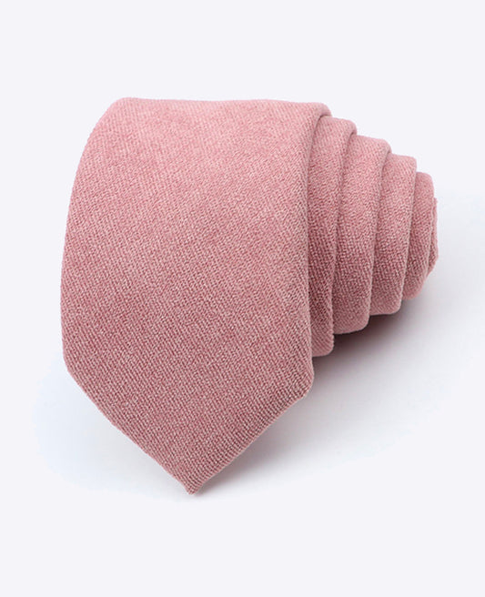 Cravate Rose n°2 Homme en Effet Velours «Simon»
