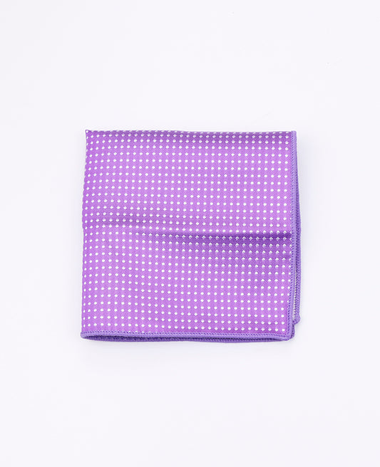 Pochette de Costume Violet n°1 à Pois en Polyester «Louis»