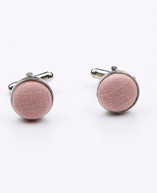 Boutons de Manchette Rose n°2 en Coton | Oscar - Unipap's