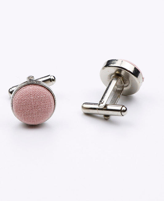 Boutons de Manchette Rose n°2 en Coton | Oscar - Unipap's