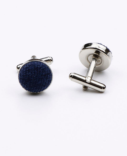 Boutons de Manchette Bleu n°1 en Effet Velours | Simon - Unipap's