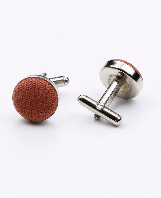 Boutons de Manchette Orange n°3 en Effet Velours | Simon - Unipap's