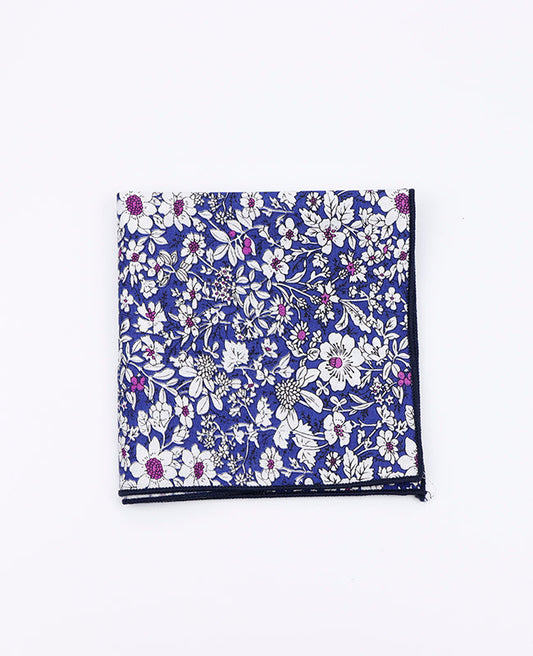 Pochette de Costume Liberty Bleu n°1 en Coton | Clovis - Unipap's
