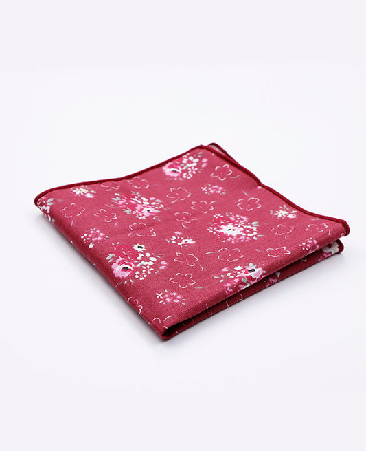 Pochette de Costume Liberty Rouge n°2 en Coton | Gaspard - Unipap's