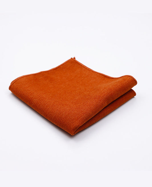 Pochette de Costume Orange n°1 en Effet Velours | Simon - Unipap's