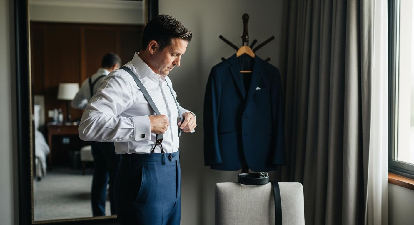 Bretelles homme ou ceinture : que porter avec un costume ? Obrázek
