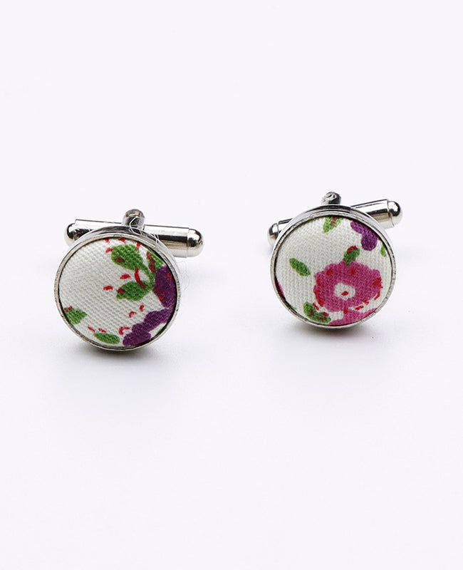 Manžetové knoflíčky Liberty Růžové č.1 z Bavlny | Gaspard - Unipap's