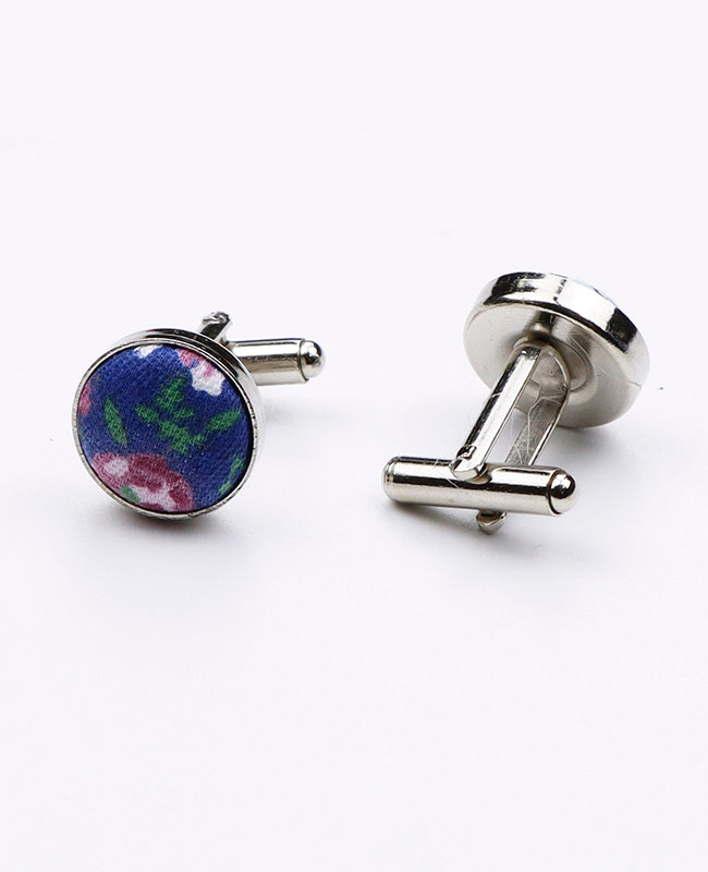 Manžetové knoflíčky Liberty Modrá č.7 z bavlny | Gaspard - Unipap's