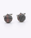 Manžetové knoflíčky Tartan Šedé č.2 z Bavlny | Marcel - Unipap's