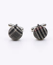 Manžetové knoflíčky Tartan Šedé č.3 v Bavlně | Marcel - Unipap's
