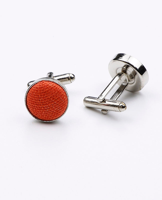 Manžetové knoflíčky Oranžové č.1 v Lnu | Basile - Unipap's