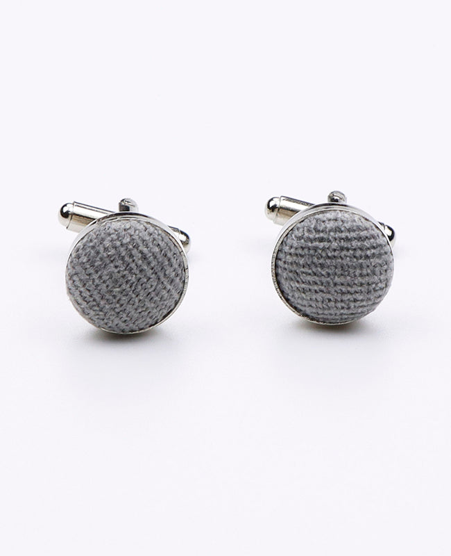 Boutons de Manchette Gris n°1 en Effet Velours | Simon - Unipap's