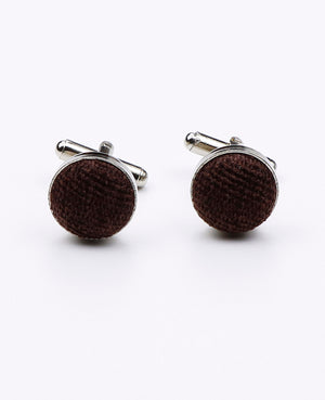 Manžetové knoflíčky Hnědé č. 2 v Sametovém Efektu | Simon - Unipap's