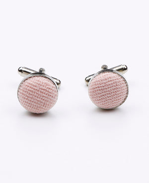 Manžetové knoflíčky Růžová č. 1 v Sametovém efektu «Simon»