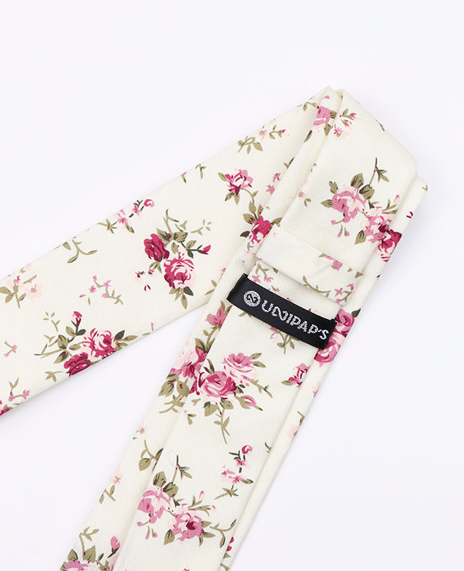 Kravata Liberty Bílá č.7 Pánská z bavlny «Charles»