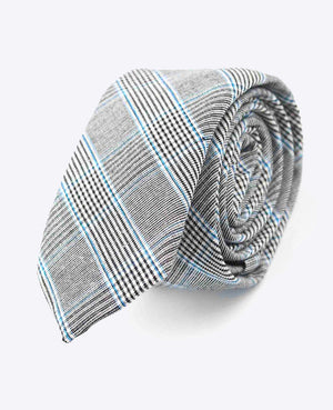 Kravata Tartan Šedá č. 1 Pánská z Bavlny | Marcel - Unipap's