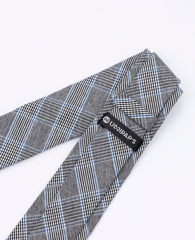 Kravata Tartan Šedá č. 1 Pánská z Bavlny | Marcel - Unipap's