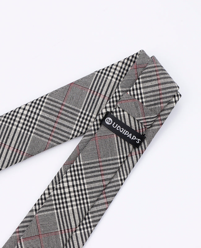 Kravata Tartan Šedá č.3 Pánská z bavlny | Marcel - Unipap's