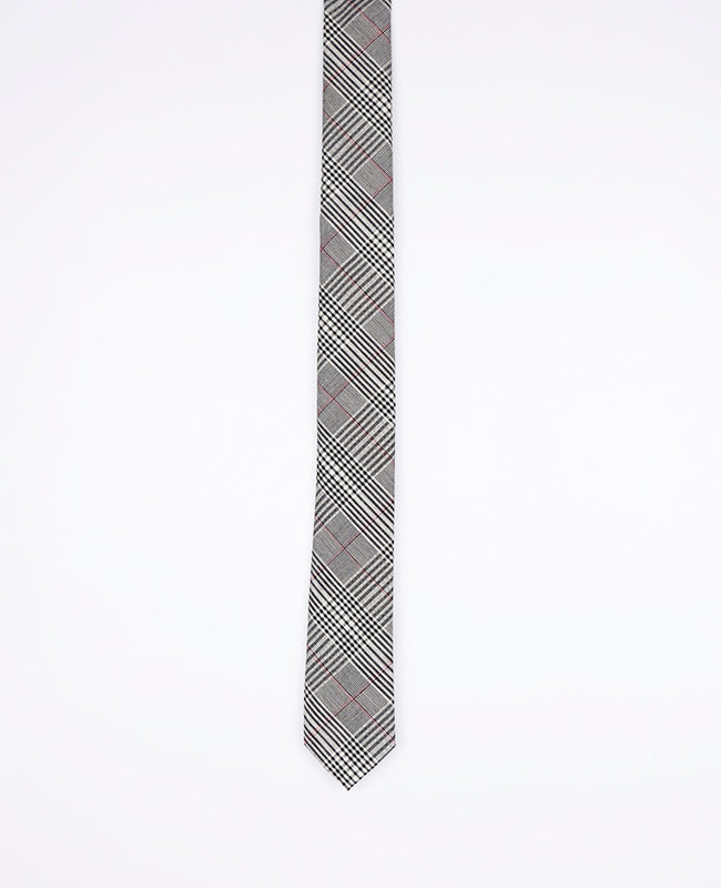 Kravata Tartan Šedá č.3 Pánská z bavlny | Marcel - Unipap's