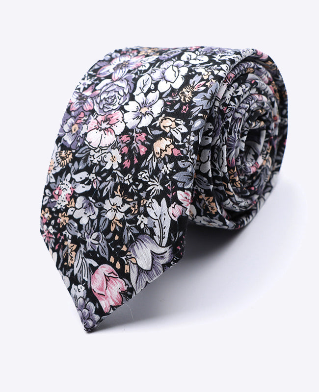 Kravata Liberty Černá č.2 Pánská z Bavlny | Gaspard - Unipap's