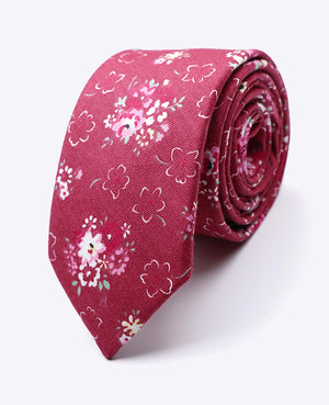 Kravata Liberty Červená č.2 Pánská z Bavlny «Gaspard»