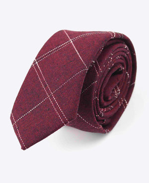 Kravata Tartan Červená Pánská Bavlněná | Marcel - Unipap's