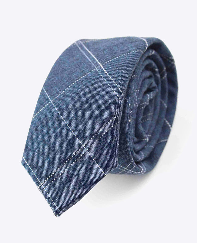 Kravata Tartan Modrá Pánská z Bavlny | Marcel - Unipap's