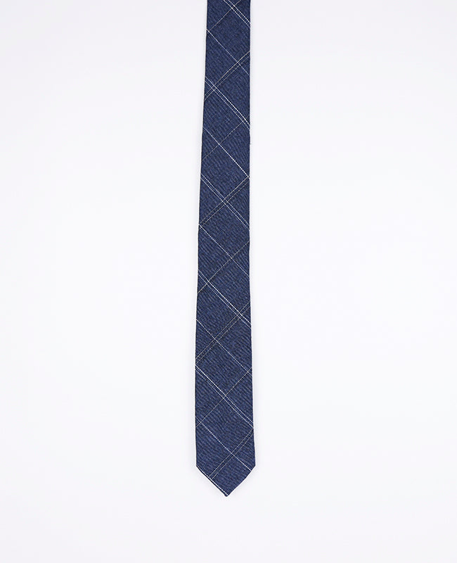Kravata Tartan Modrá Pánská v bavlně | Marcel - Unipap's