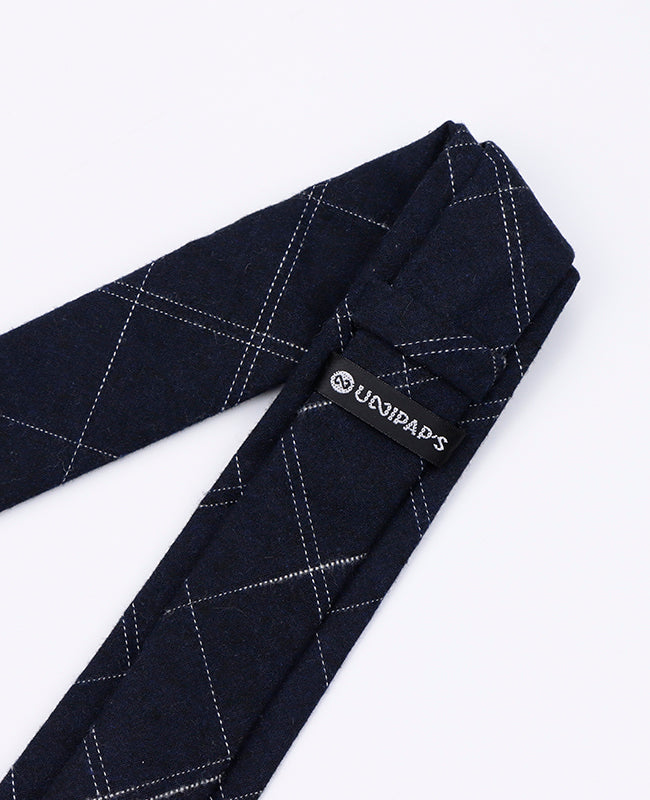 Kravata Tartan Černá č. 1 Pánská z Bavlny | Marcel - Unipap's
