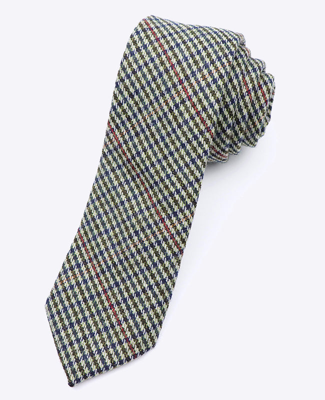 Kravata Tartan šedá č.9 pánská vlněná | Nobert - Unipap's