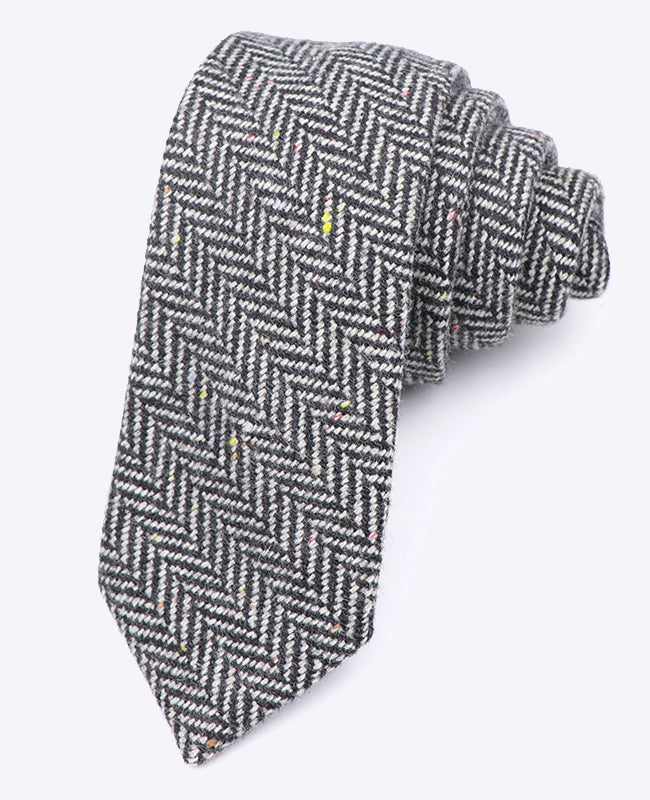 Kravata Tartan Šedá č.1 Pánská ve Vlně | Norbert - Unipap's