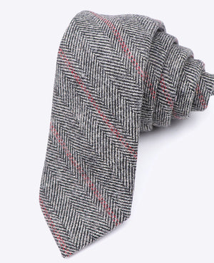 Kravata Tartan Šedá č.4 Pánská z Vlny | Norbert - Unipap's