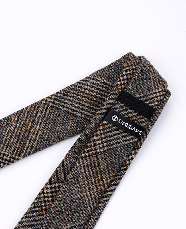 Kravata Tartan Šedá č. 6 Pánská z Vlny | Norbert - Unipap's