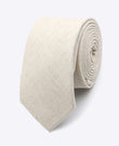 Kravata Bílá č. 2 Pánská z Lnu | Basile - Unipap's
