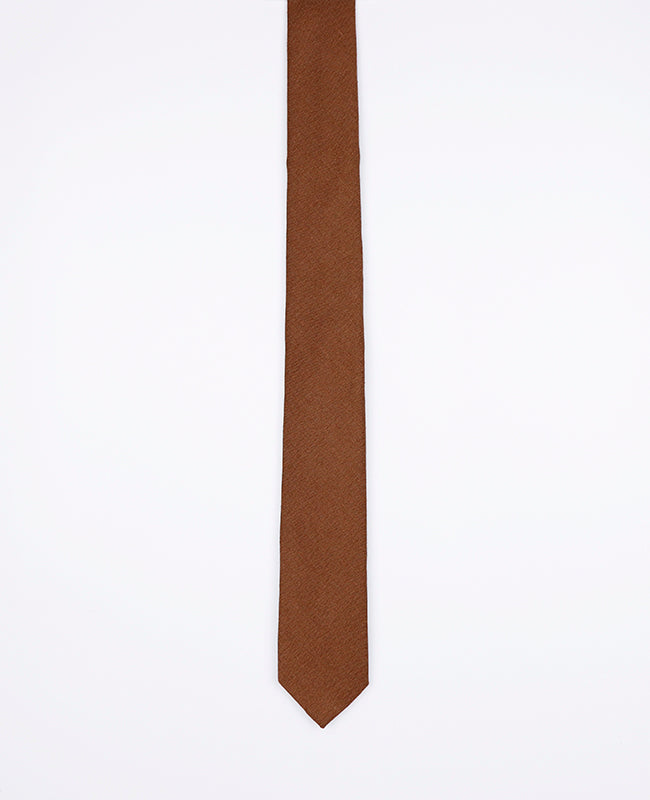 Kravata hnědá č.1 pro muže z lnu | Basile - Unipap's