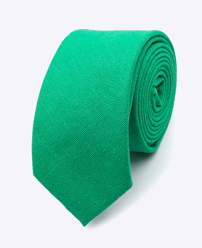 Kravata Zelená č.3 Pánská v Lnu | Basile - Unipap's