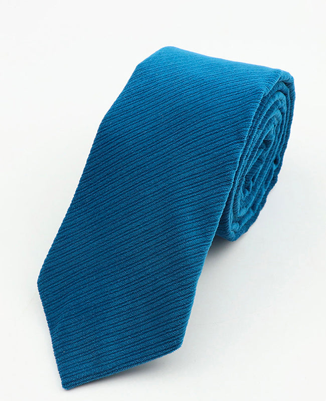 Cravate Bleu n°2 Homme en Velours «Marius»