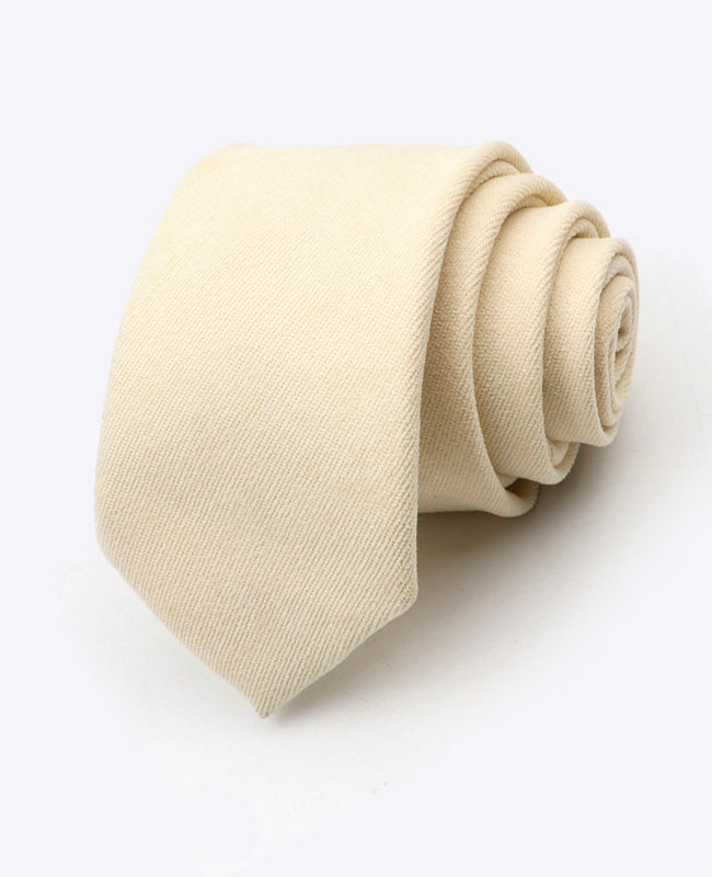 Cravate Blanc Homme en Effet Velours «Simon»