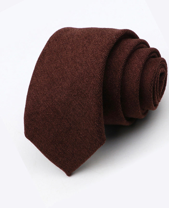 Kravata hnědá č. 2 pánská v sametovém efektu | Simon - Unipap's
