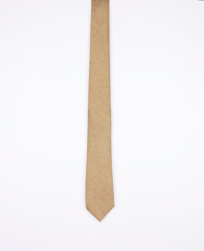 Kravata hnědá č.4 pánská v semišovém efektu «Simon»