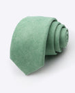 Kravata Zelená č. 2 pro muže v sametovém efektu «Simon»