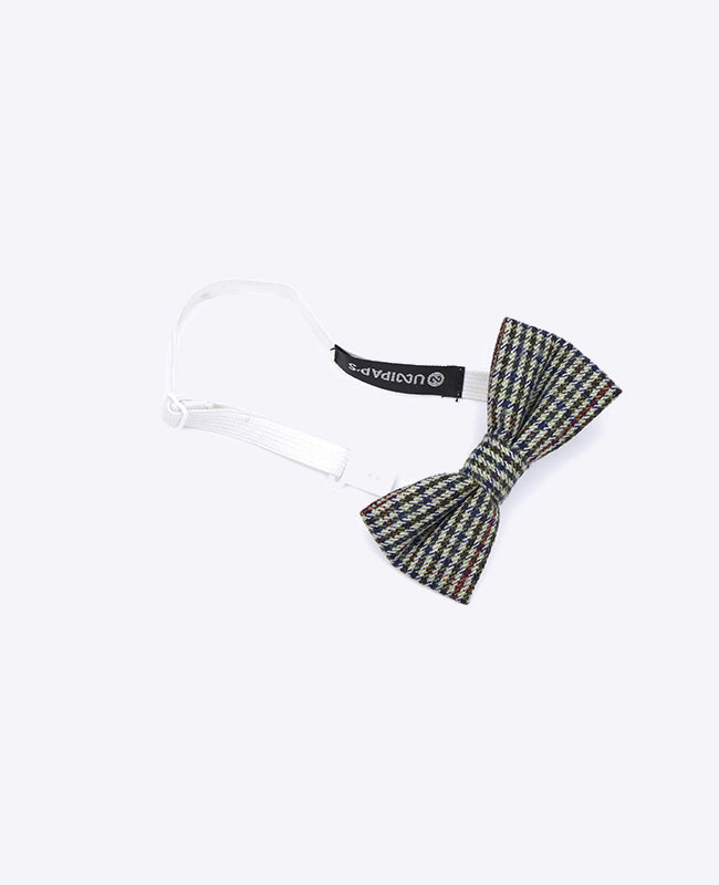 Motýlek Tartan Šedý č.9 Dětský z Vlny | Nobert - Unipap's