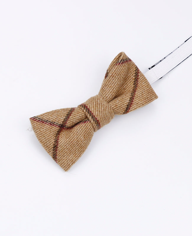 Motýlek Tartan Hnědý č.1 Dětský z Vlny | Nobert - Unipap's