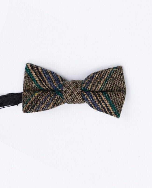 Motýlek Tartan Šedý č. 5 Dětský ve Vlně | Norbert - Unipap's