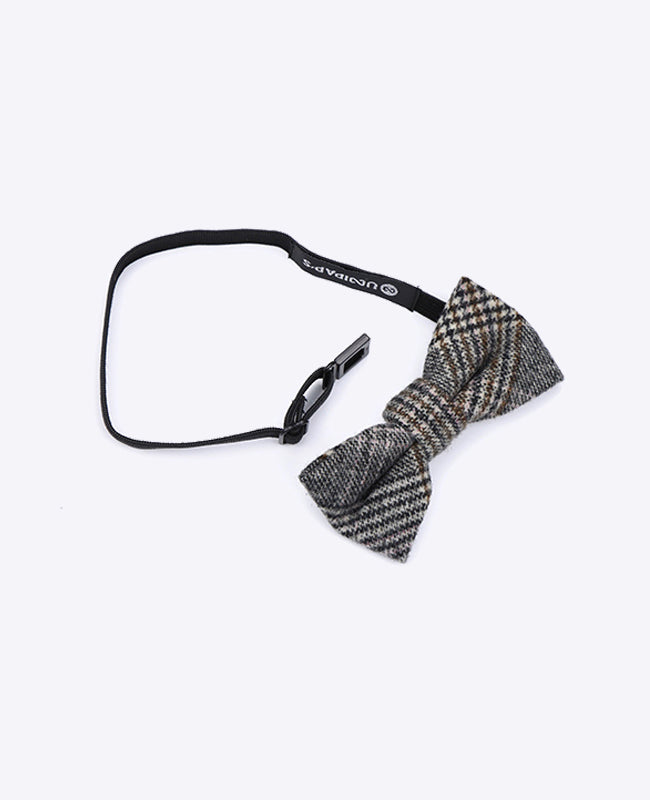 Motýlek Tartan Šedý č.7 Dětský z Vlny | Norbert - Unipap's