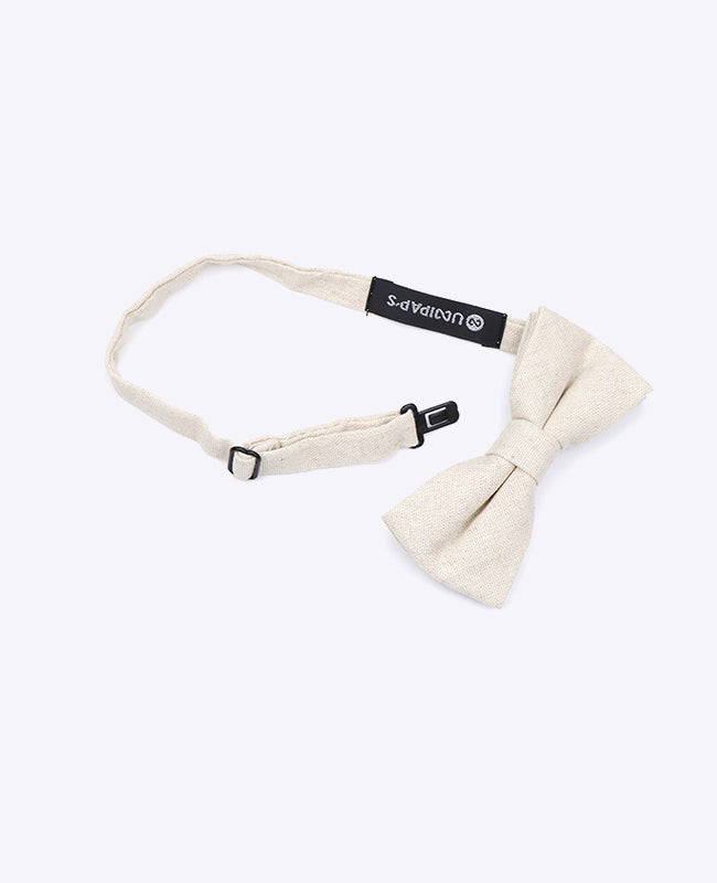 Motýlek Bílý č.2 Dětský z Lnu | Basile - Unipap's