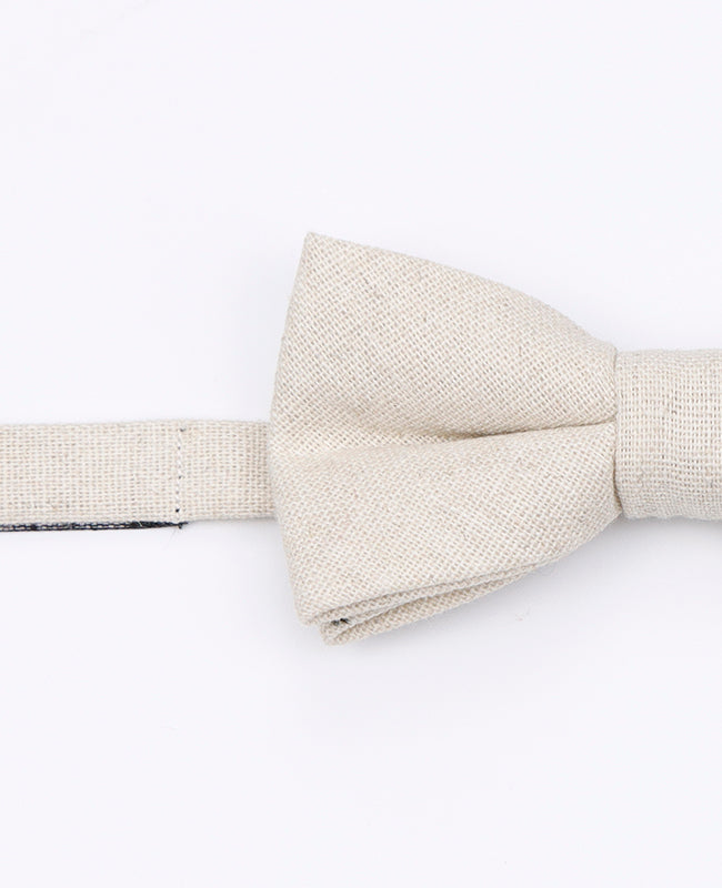 Motýlek Bílý č.2 Dětský z Lnu | Basile - Unipap's