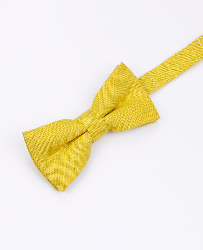 Motýlek Žlutý č.1 Dětský z Lnu | Basile - Unipap's