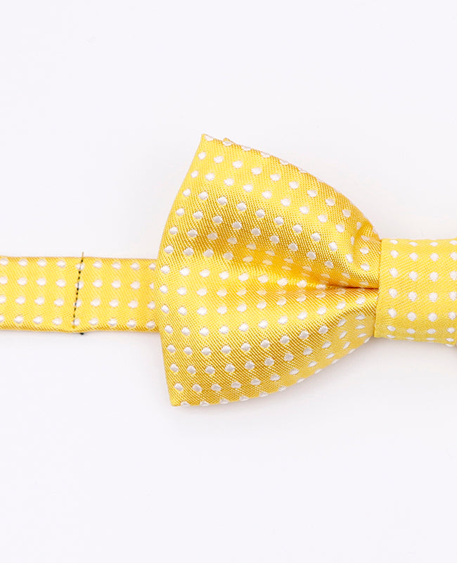 Motýlek Žlutý č. 1 s puntíky dětský z polyesteru | Louis - Unipap's